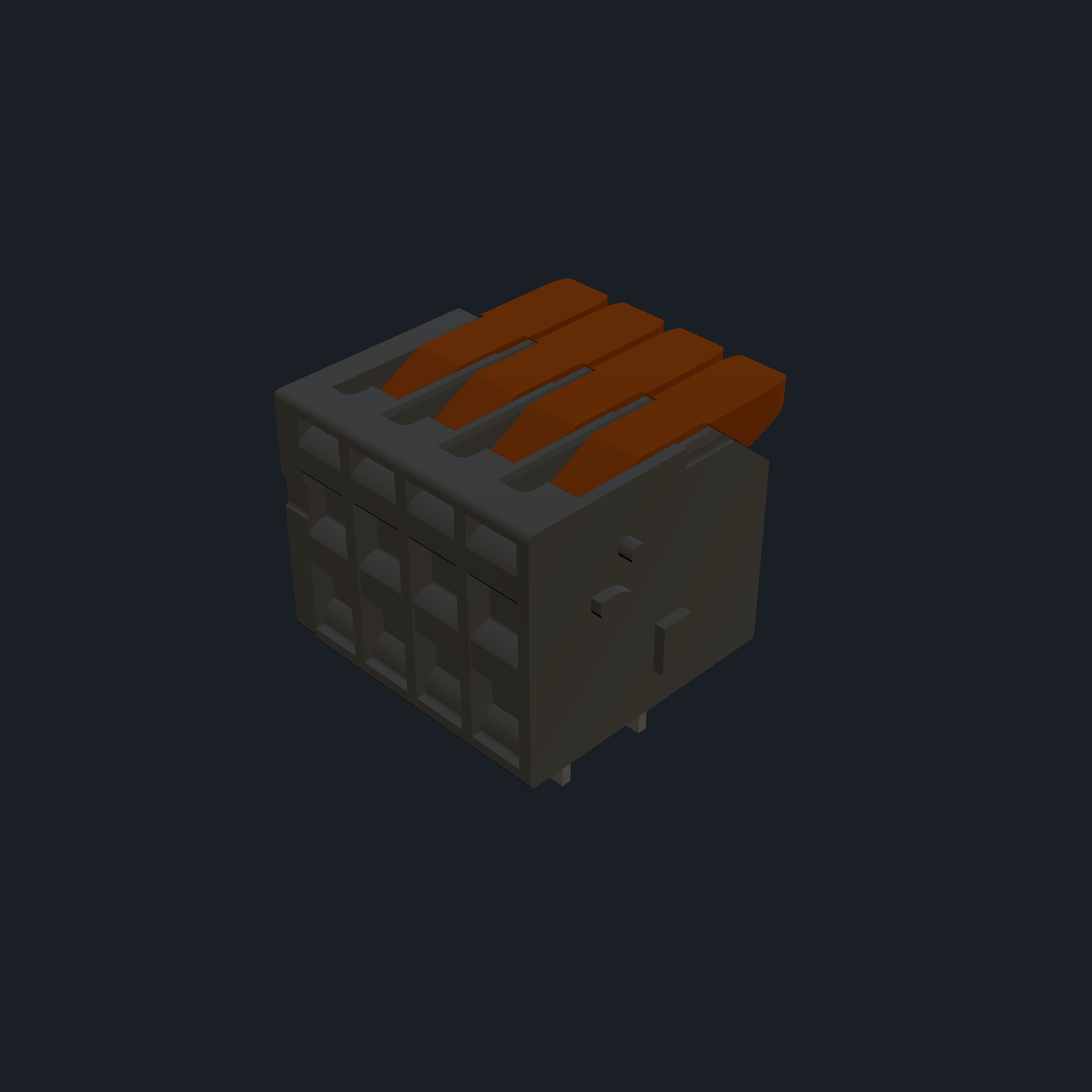 WAGO 2601-1104 — PCB Terminal Block (4-pos, 3.5 mm pitch, horizontal)