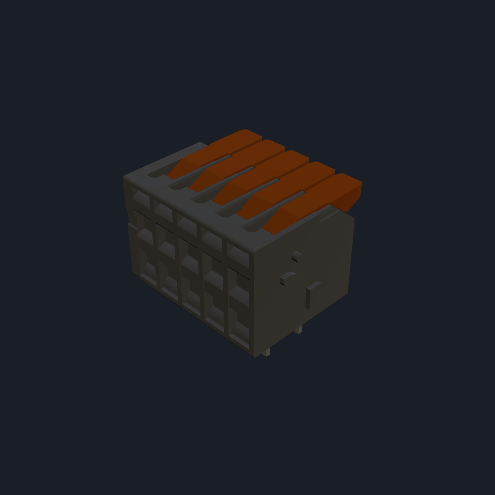 WAGO 2601-1105 — PCB Terminal Block (5-pos, 3.5 mm pitch, horizontal)