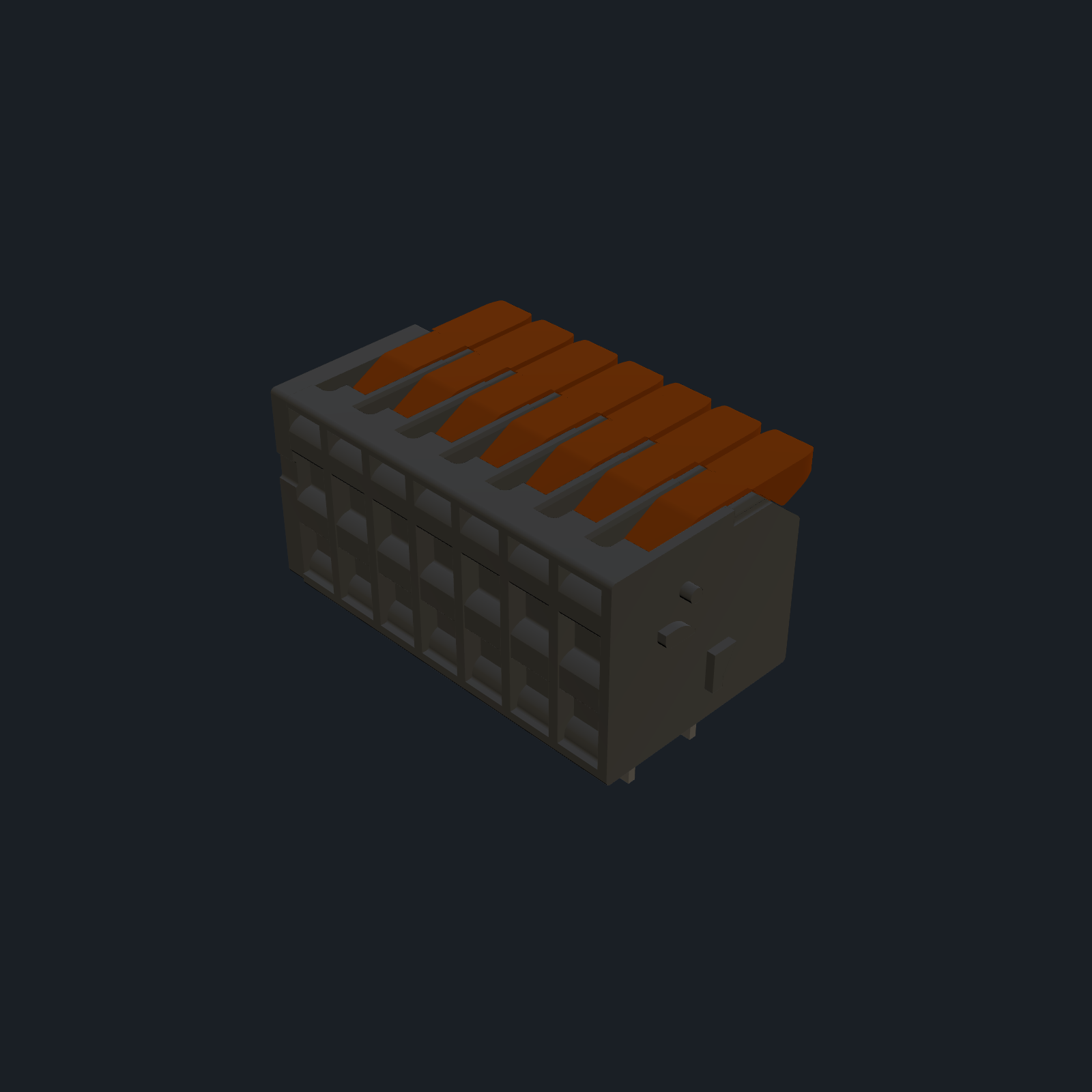 WAGO 2601-1107 — PCB Terminal Block (7-pos, 3.5 mm pitch, horizontal)