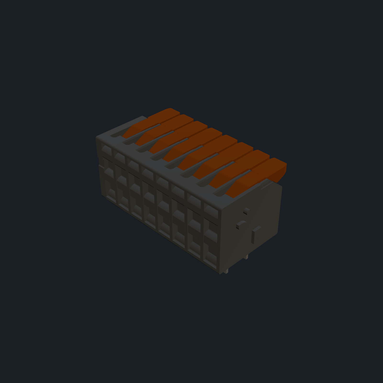 WAGO 2601-1108 — PCB Terminal Block (8-pos, 3.5 mm pitch, horizontal)