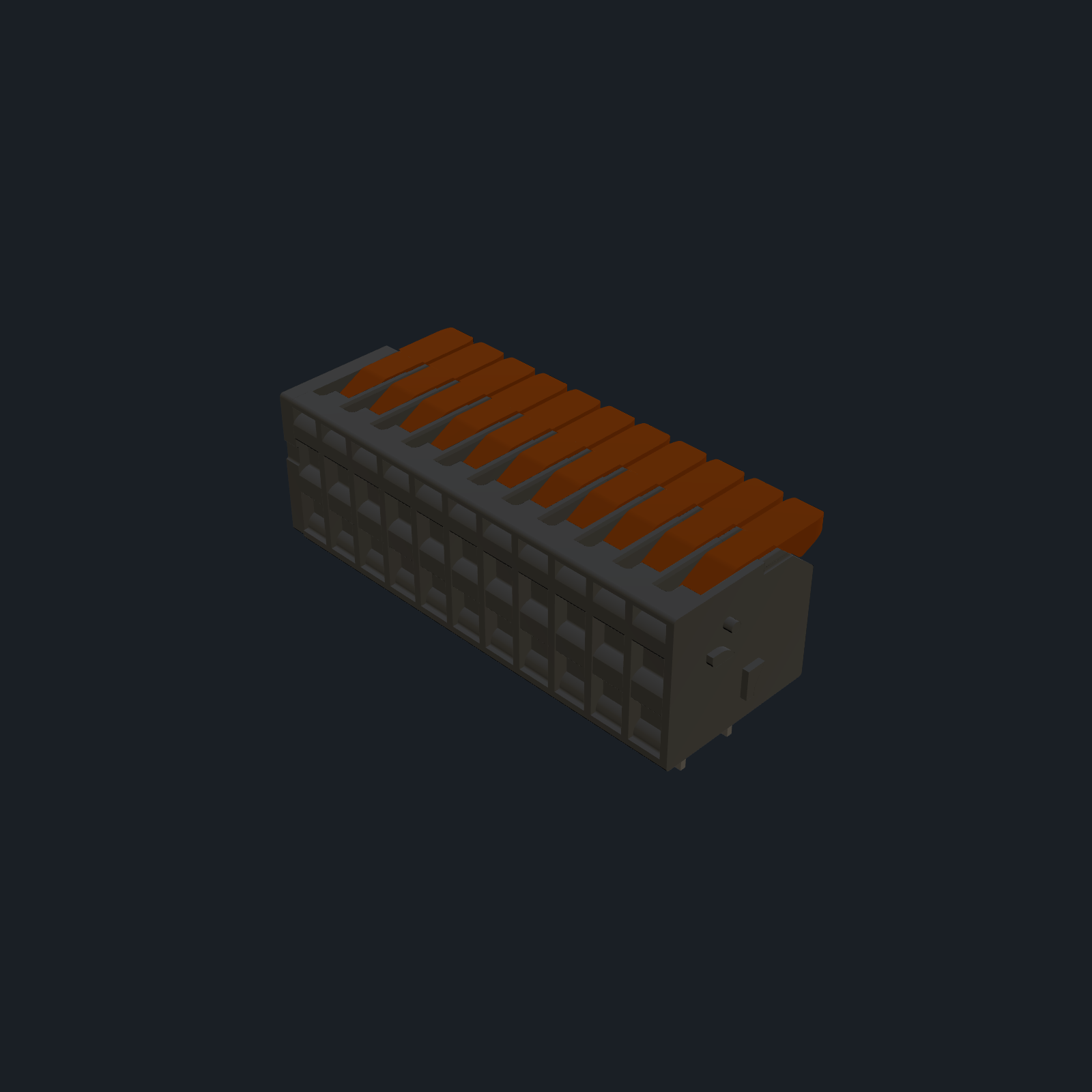WAGO 2601-1111 — PCB Terminal Block (11-pos, 3.5 mm pitch, horizontal)