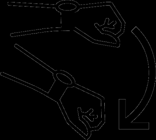 Flick in/out wrist gesture