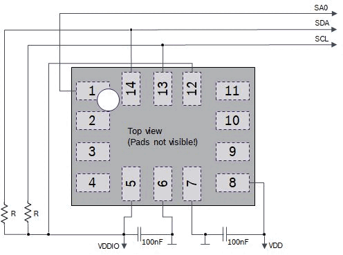 BMI323 I3C connection diagram