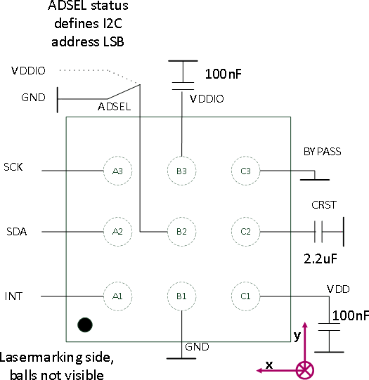 Connection diagram with required external components