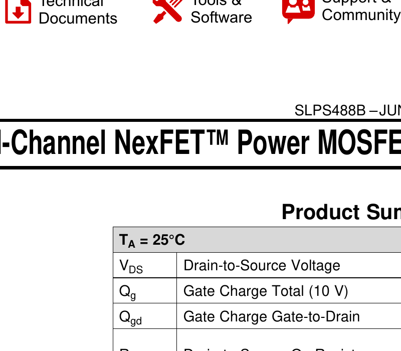 CSD18540Q5B — 60 V N-channel Power MOSFET